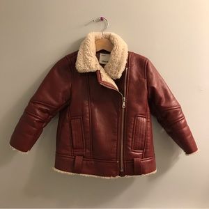 Faux leather and fur lined jacket